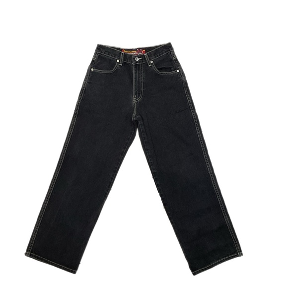 JNCO Crown EmbroideredYellow tag Black Denim Jeans